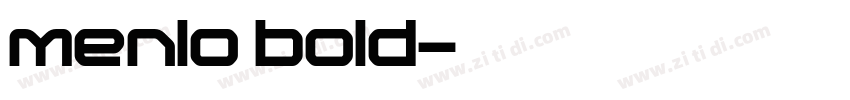 menlo bold字体转换